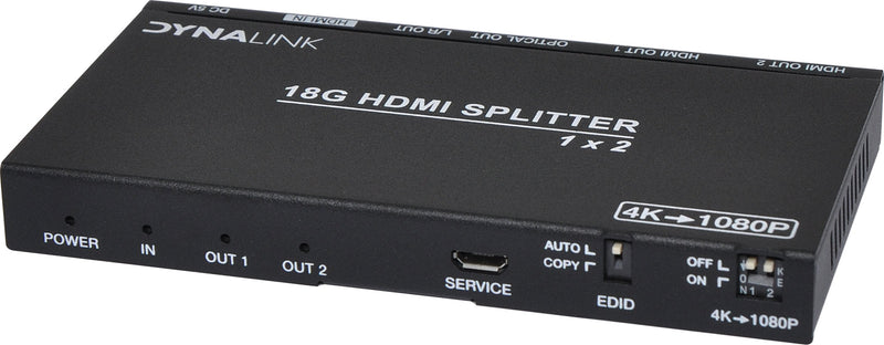 HDMI Splitter 1x2 With Downscaler & Audio Extractor A3112