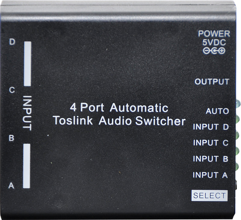 4 Way Auto Toslink S/PDIF Switcher A3212