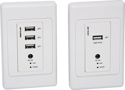 Wall Plate USB 2.0 To Cat5e/6 Balun With POE A3255