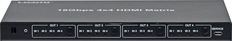 HDMI Switcher 4K 4x4 18Gbps HDMI Matrix Switcher A3444B