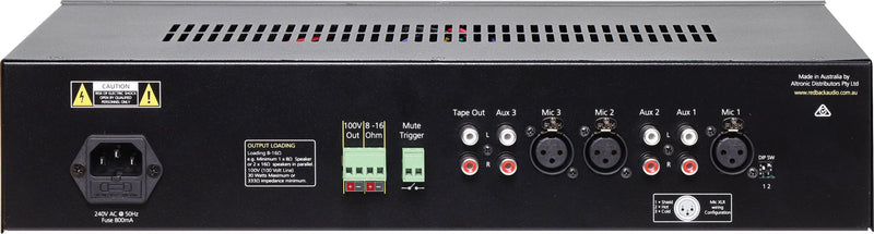 30W 3 Input 100V Public Address (PA) Amplifier Rack Mount A4026