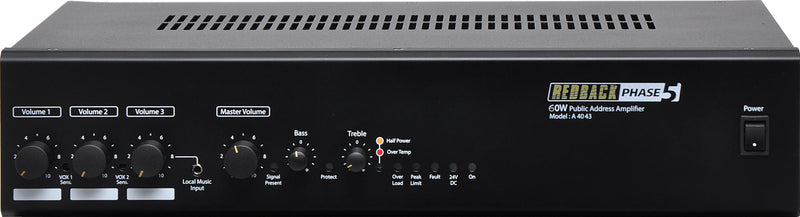 Phase5 60 Watt 100V Public Address Amplifier A4043