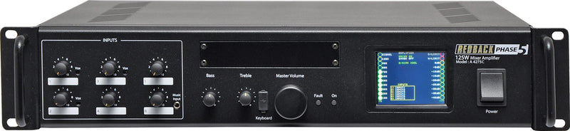 Phase5 Public Address (PA) Mixer Amplifier 125W 6 Input A4275C