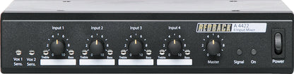 Mixers 4 Channel Public Address (PA) Mixer With Bass and Treble A4422