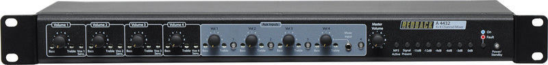 4+4 Channel Public Address Mixer A4432