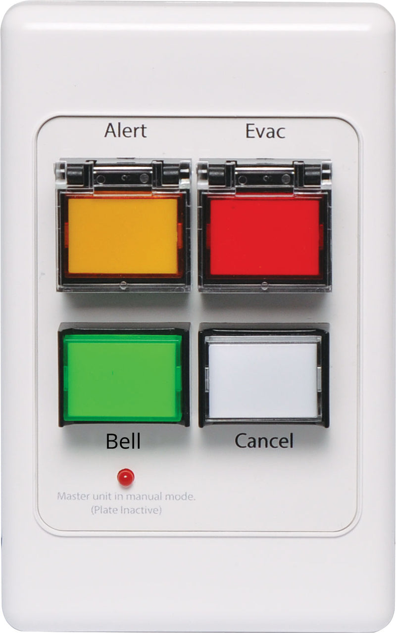 Remote Alert Evac Bell UTP Wallplate to suit  4565A & A4500B A4581V