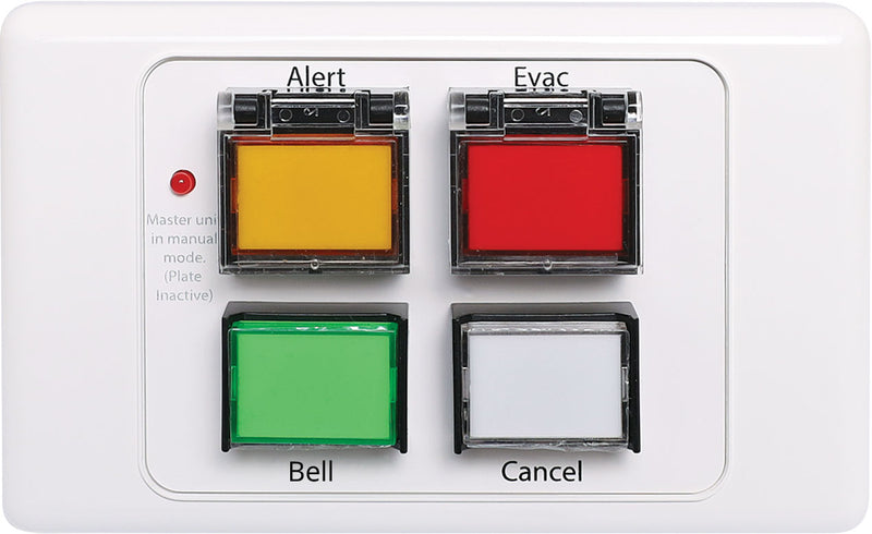 Remote Alert Evac Bell UTP Wallplate to suit A4565A & A4500B A4581