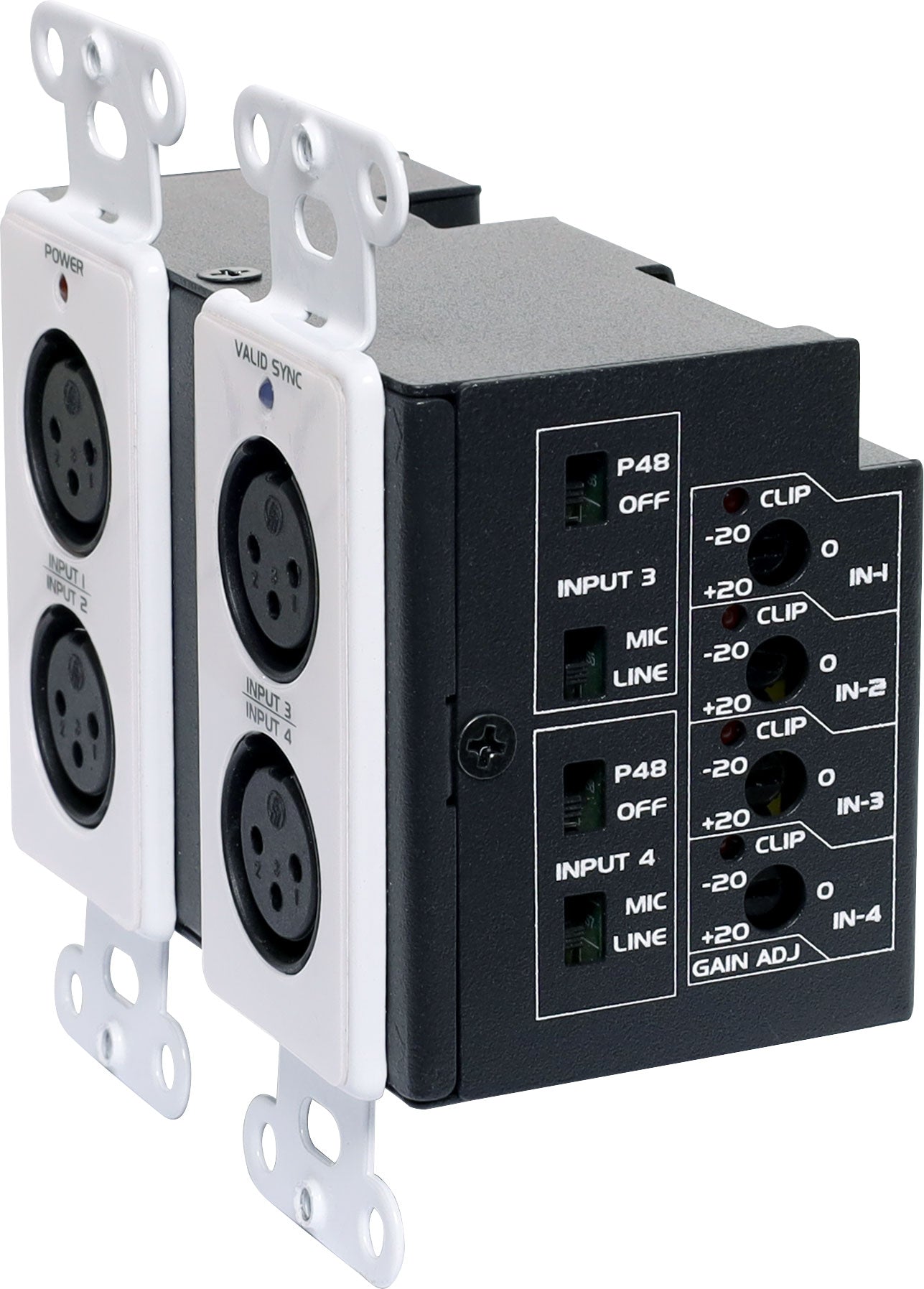 Wall Plate Dante Mic/Line 4 Input, 2 Output Dual A4816