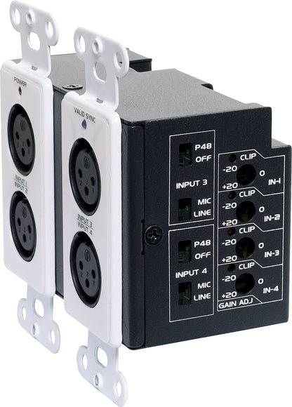 Wall Plate Dante Mic/Line 4 Input, 2 Output Dual A4816