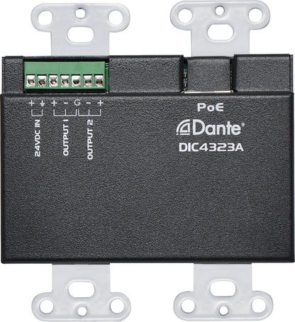 Wall Plate Dante Mic/Line 4 Input, 2 Output Dual A4816