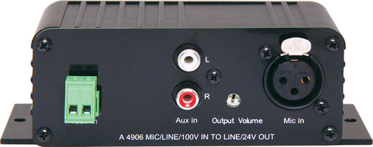 Mic/Line/100V Input To Line +24V Switched Output A4906