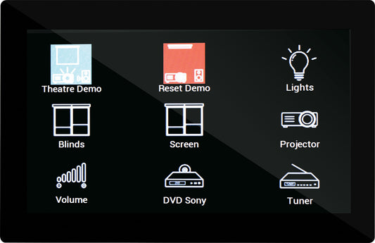 Matrix Mixers Programmable Universal 7" Touchscreen Wallplate Black A6530