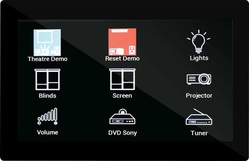 Programmable Universal 7" Touchscreen Wallplate - Black A6530