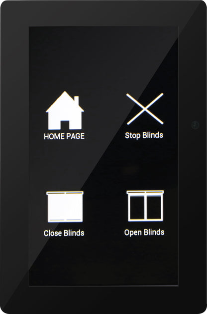 Matrix Mixers Programmable Universal 4.3" Touchscreen Wallplate Black A6540