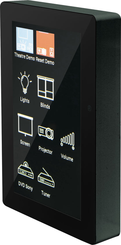 Matrix Mixers Programmable Universal 4.3" Touchscreen Wallplate Black A6540
