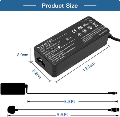 Mains Laptop Power Supply 90W 4.65A 16 Tips A90W