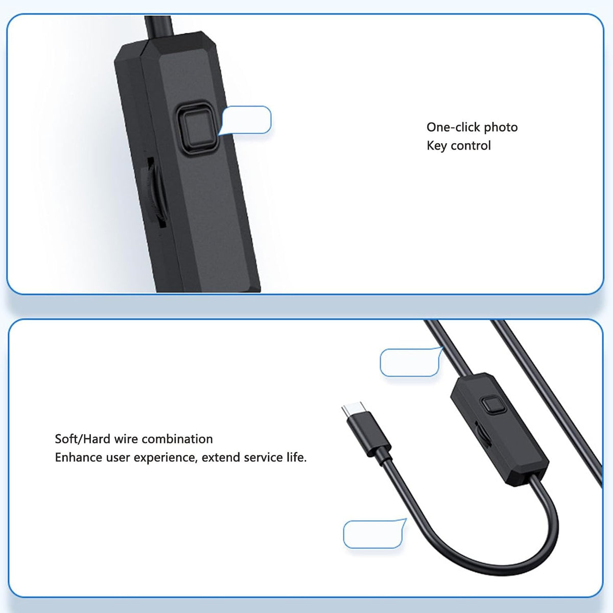 Inspection Camera 2mp Hd Ip67 8 Adj Led 7.9mm Probe, Ios/android 1m Cable AB0FXTXBM9K