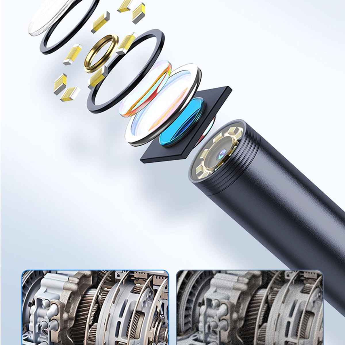 Inspection Camera 2mp Hd Ip67 8 Adj Led 7.9mm Probe, Ios/android 1m Cable AB0FXTXBM9K