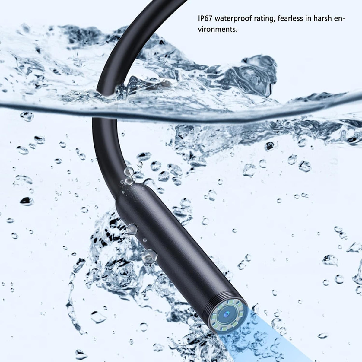Inspection Camera 2mp Hd Ip67 8 Adj Led 7.9mm Probe, Ios/android 1m Cable AB0FXTXBM9K