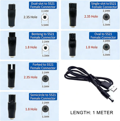Electric Razor / Shaver 5v 8pk Adapt & USB Charging Cable AB0GGXYT7XQ