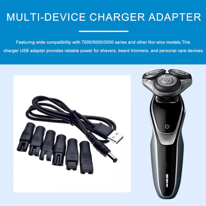 Electric Razor / Shaver 5v 8pk Adapt & USB Charging Cable AB0GGXYT7XQ