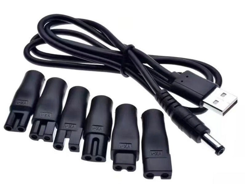 Electric Razor / Shaver 5v 8pk Adapt & USB Charging Cable AB0GGXYT7XQ