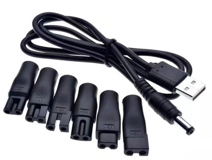 Electric Razor / Shaver 5v 8pk Adapt & USB Charging Cable AB0GGXYT7XQ