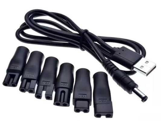Electric Razor / Shaver 5v 8pk Adapt & USB Charging Cable AB0GGXYT7XQ