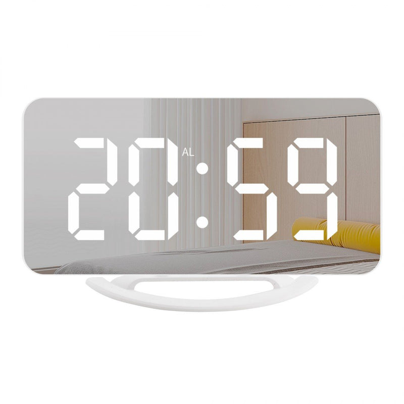 Laser Mirrored Alarm Clock Dual Alarm Usb ALC-MIROR-170