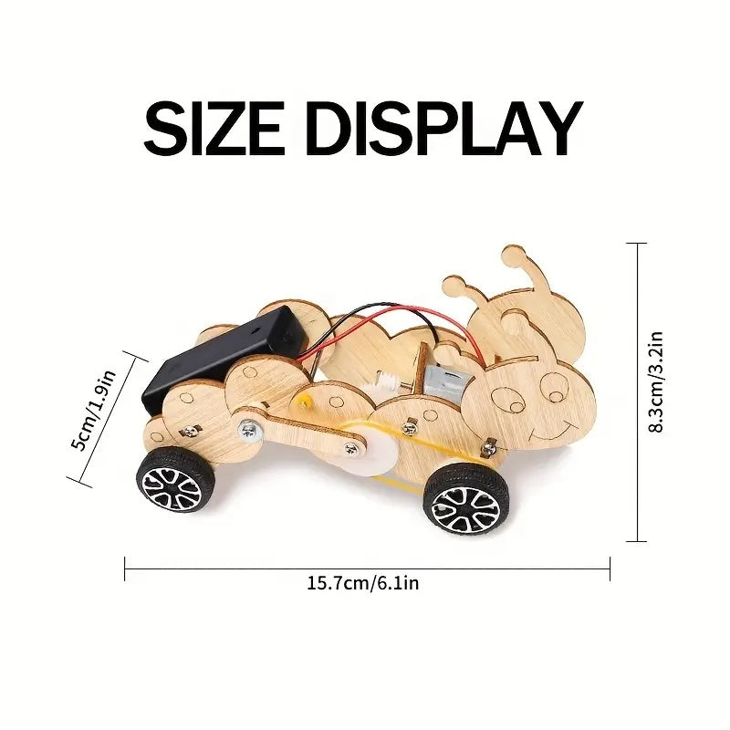 Wooden Kit 3d Robot Caterpillar Battery Operated Ap4307548
