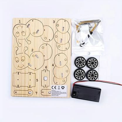 Wooden Kit 3d Robot Caterpillar Battery Operated Ap4307548