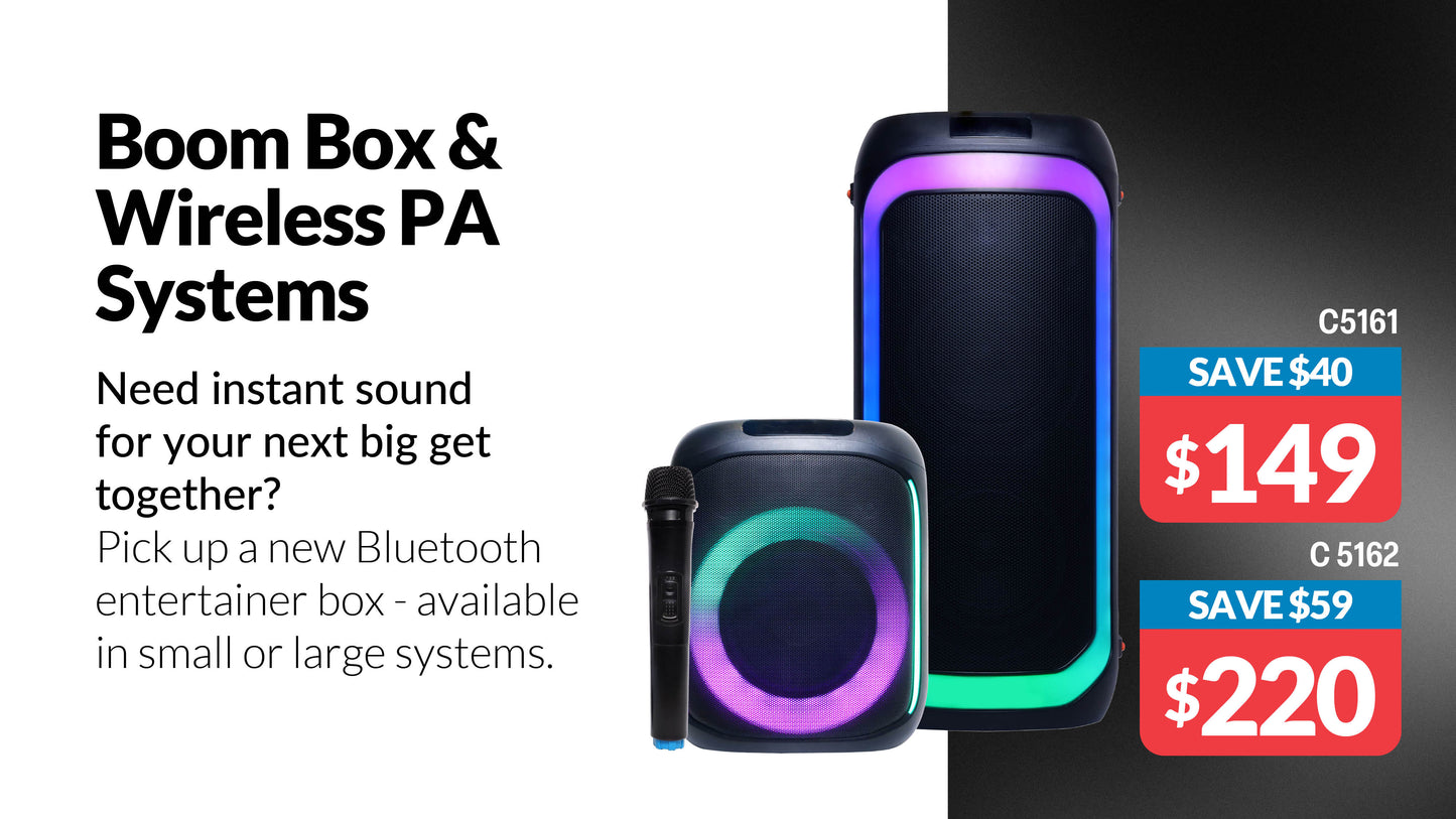 Dynalink Entertainer Pro XL Portable Bluetooth Speaker & PA C5162