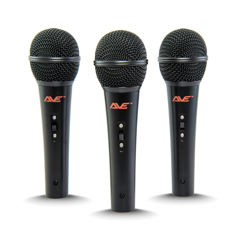 Ave Dynamic Microphones 3 Pack Inc Carry Case VOX-PACK