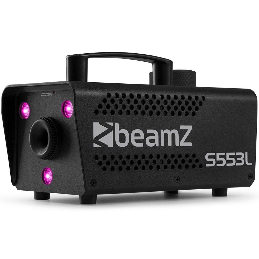Beamz Fog Machine 550w 3XRGB LED Remote Control S553L