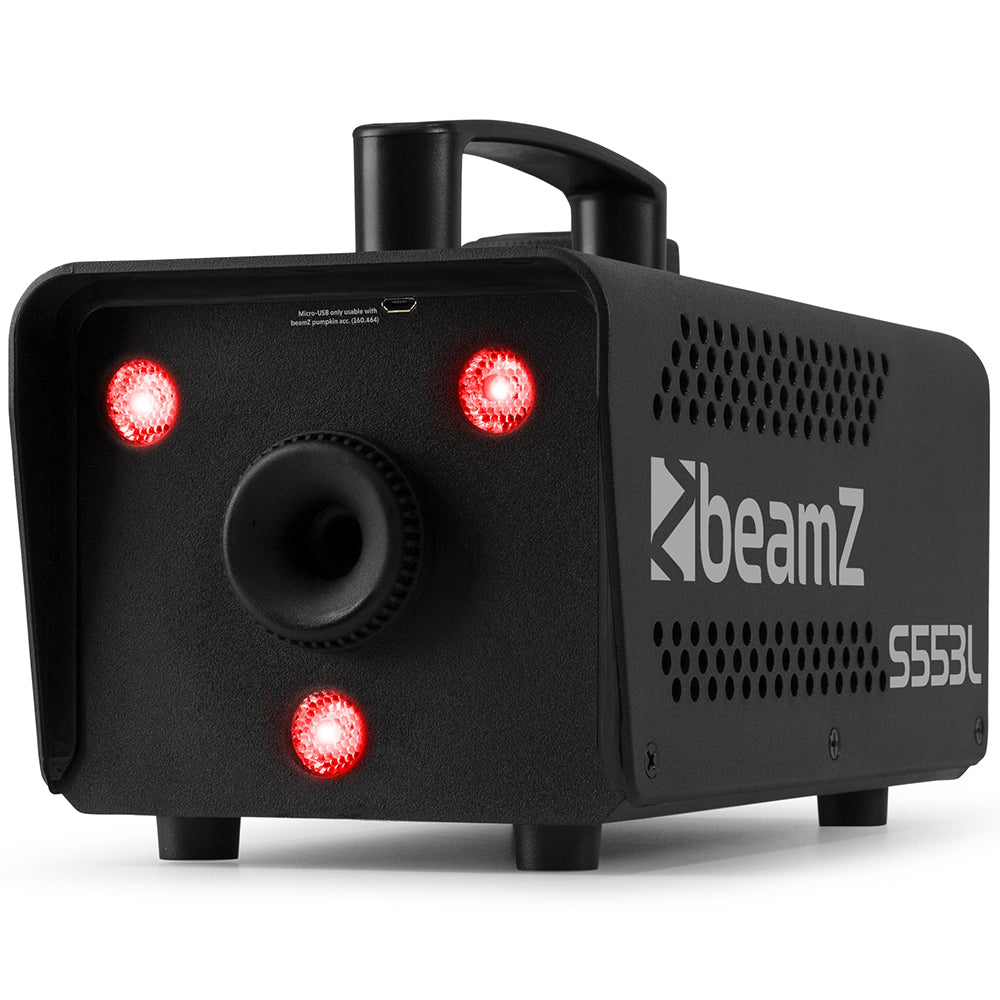 Beamz Fog Machine 550w 3XRGB LED Remote Control S553L