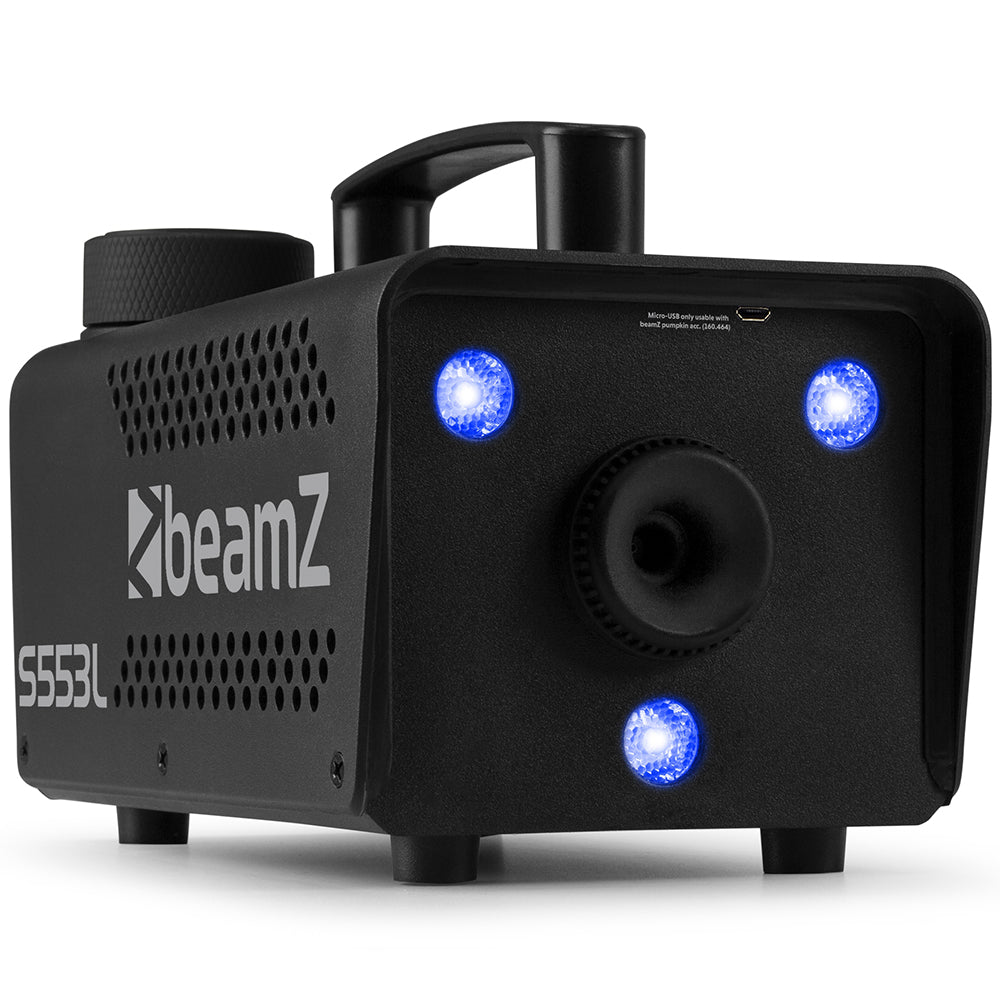 Beamz Fog Machine 550w 3XRGB LED Remote Control S553L