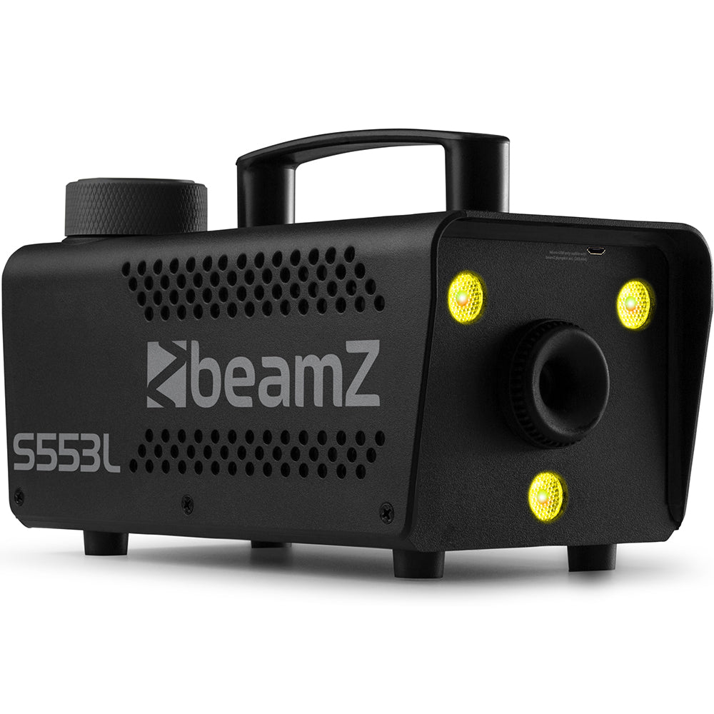 Beamz Fog Machine 550w 3XRGB LED Remote Control S553L