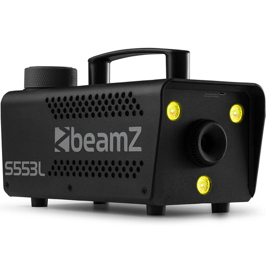 Beamz Fog Machine 550w 3XRGB LED Remote Control S553L