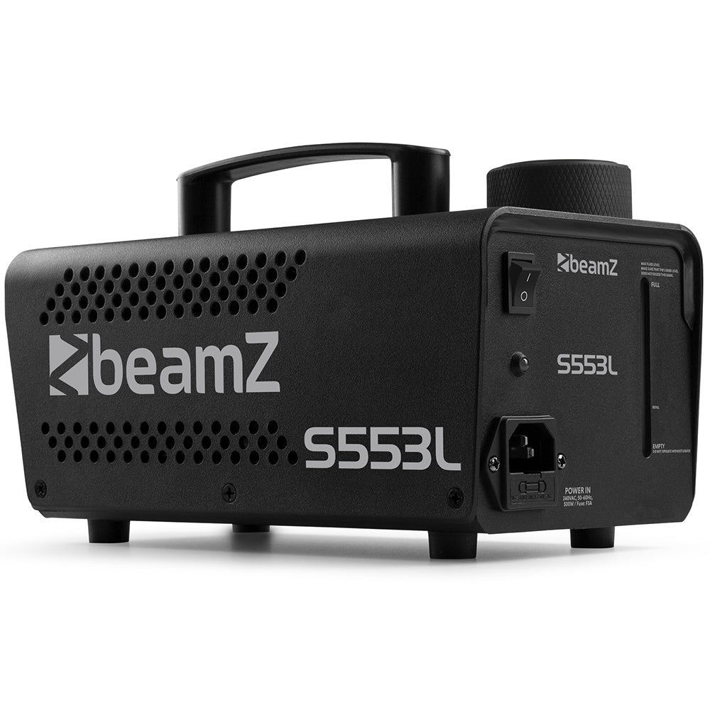 Beamz Fog Machine 550w 3XRGB LED Remote Control S553L