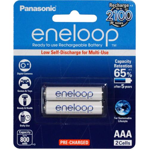 Panasonic Eneloop 2xaaa Ni-mh Ready To Use BK-4MCCE/2BA