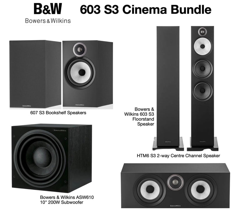 Bowers & Wilkins 603 S3 Cinema Bundle