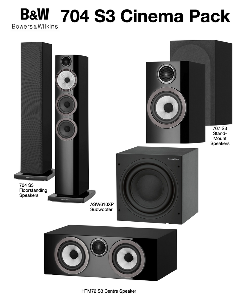 Bowers & Wilkins 704 S3 Cinema Bundle