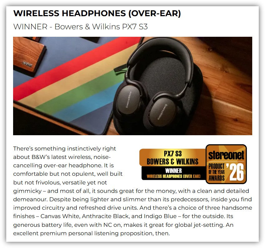 Bowers & Wilkins Px7 S3 Noise Cancelling Headphones Indigo Blue FP45349