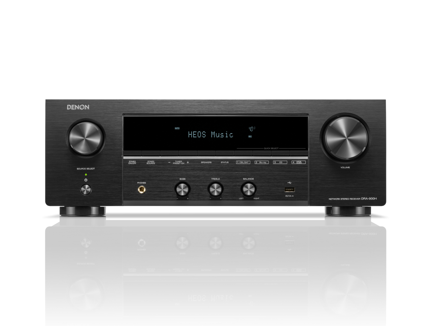 DENON DRA 900H 2.2 Ch. 145 8K Network Stereo Receiver with HEOS DRA900HBK