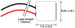 Omni-Directional Electret Mic Insert with Fly Lead 10mm 60dB C0173