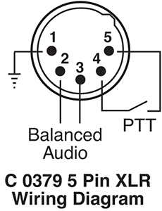 Desk Paging Microphone 5 Pin XLR C0379