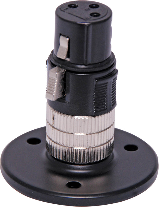 Desk Mount XLR Microphone Socket Black C0431