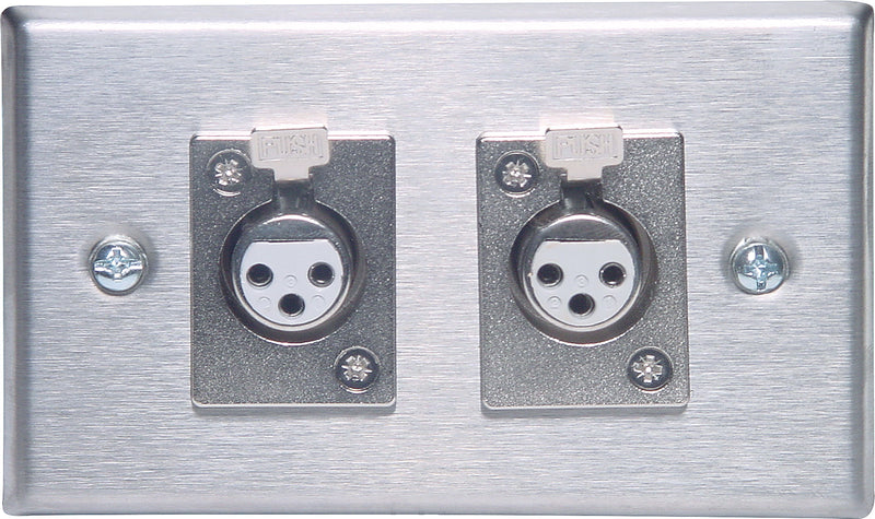 Wallplate Dual 3pin Xlr C0447