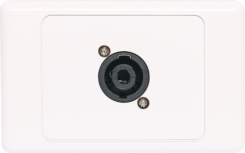 4 Pin Neutrik Speakon Horizontal Speaker Wallplate Dual Cover C0459