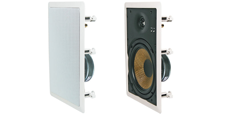 200mm 100W 2 Way Rectangular Platinum Ceiling Speaker Pair C0868